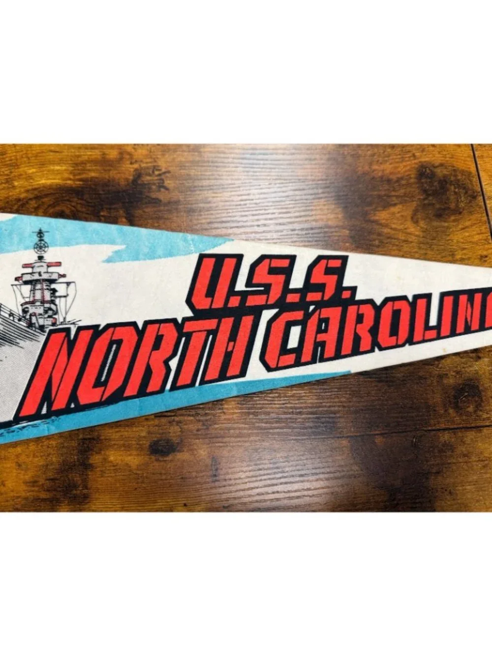 Vintage U.S.S. North Carolina pennant